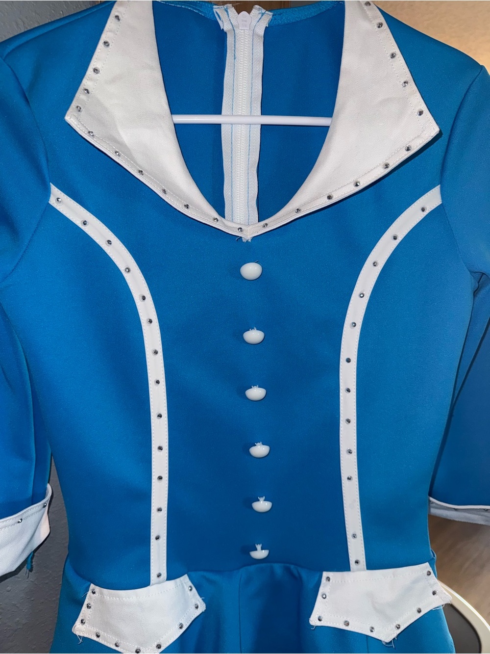 Blue and White dance costume